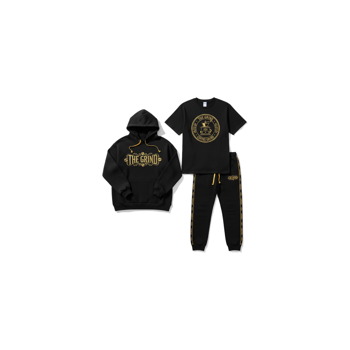 Black Gold The Grind Men's Premium 3-Piece Set - Coffee Grind approved mockup