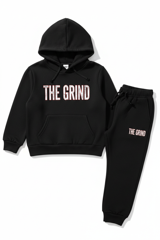 Black The Grind Boys Jogger Set