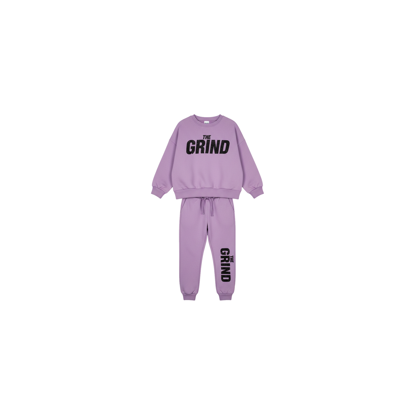 Lavender The Grind Girls Jogger Set - Coffee Grind approved mockup