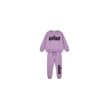 Lavender The Grind Girls Jogger Set - Coffee Grind approved mockup