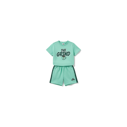 Mint Green The Grind Girls Short Set - Coffee Grind approved mockup