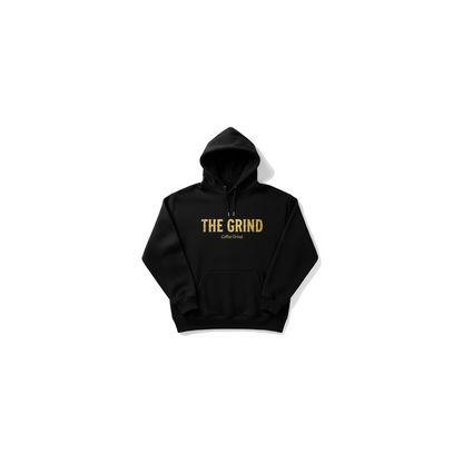 Black The Grind Men's Hoodie - Coffee Grind approved mockup