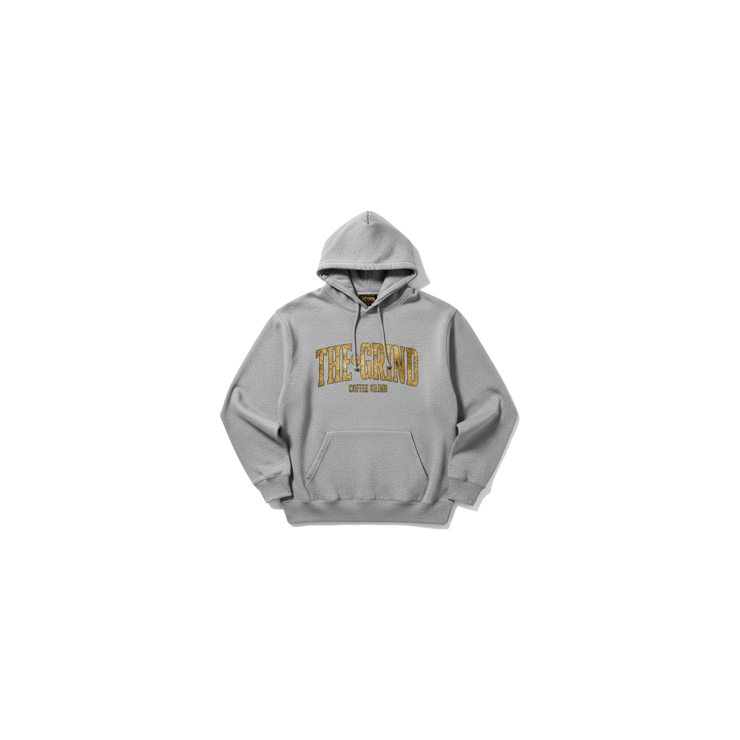 Grey The Grind Men's Hoodie - Coffee Grind approved mockup