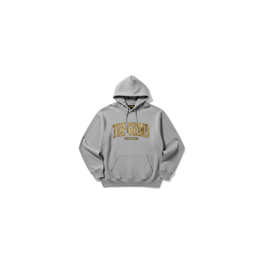 Grey The Grind Men's Hoodie - Coffee Grind approved mockup