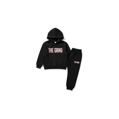 Black The Grind Boys Jogger Set - Coffee Grind approved mockup