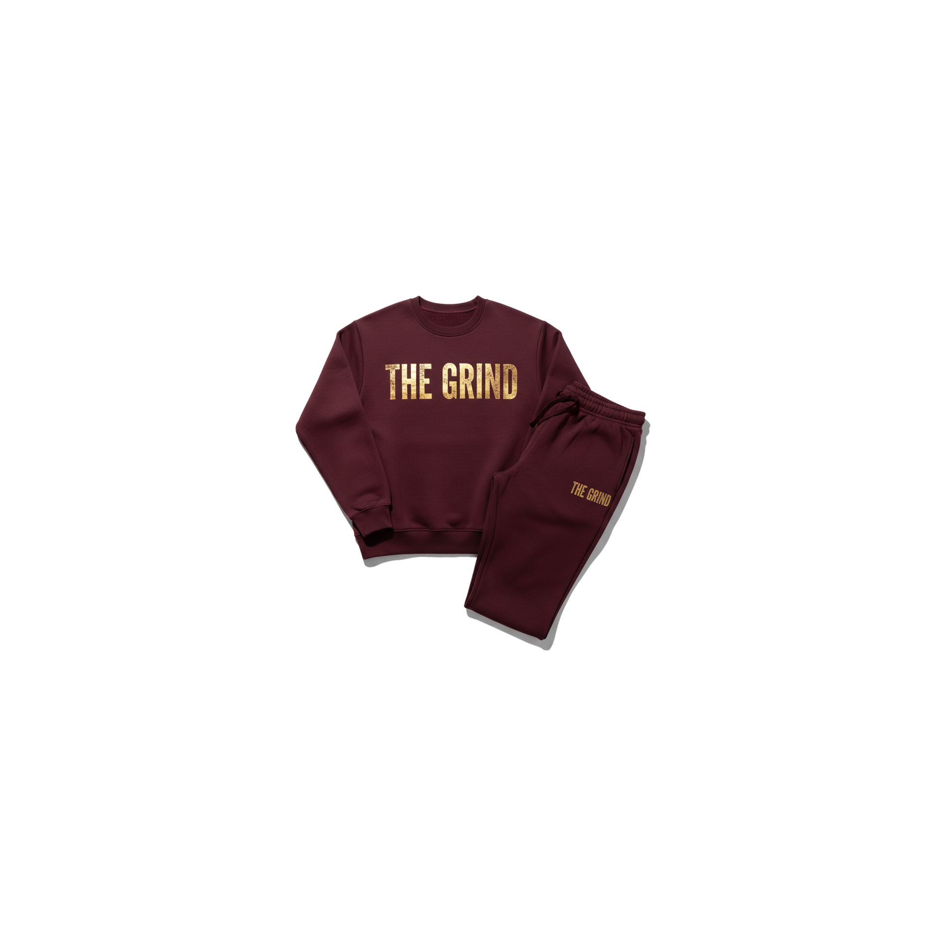 Burgundy The Grind Men's Jogger Set - Coffee Grind approved mockup