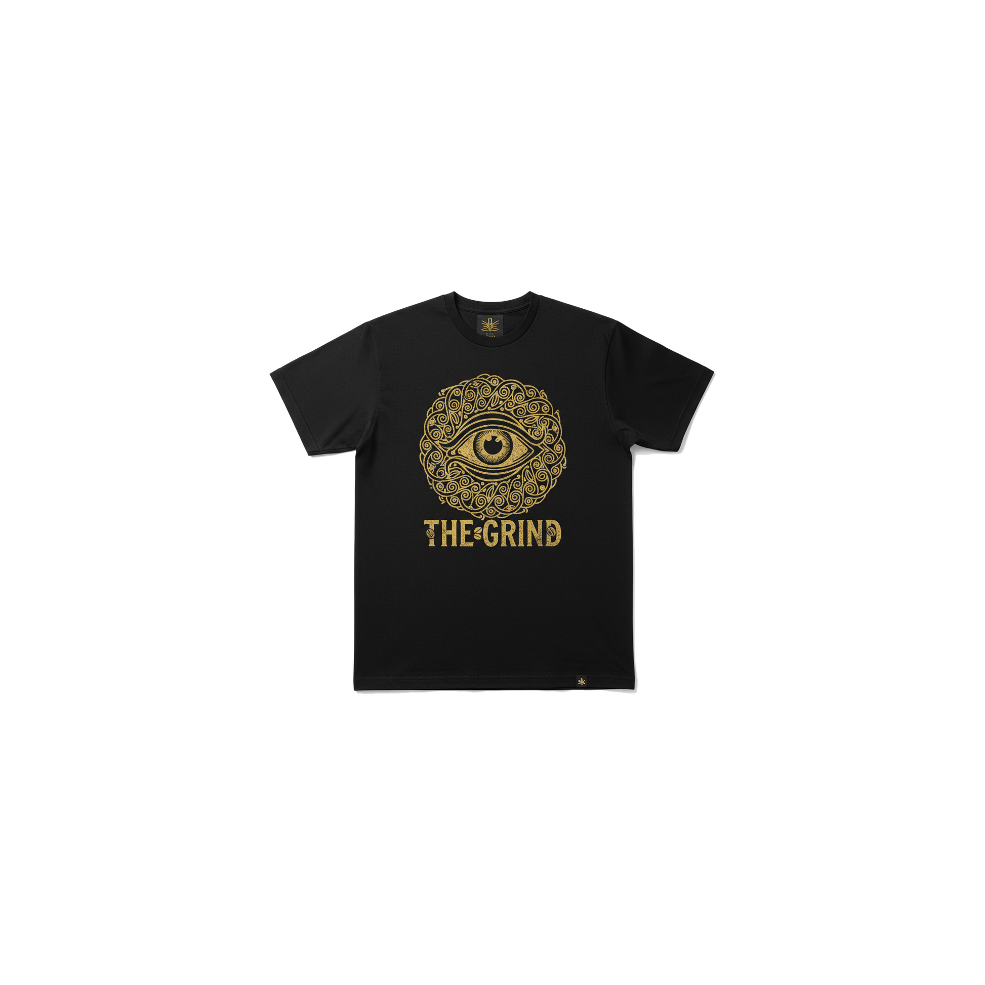 Black Gold Mystic Eye Men's Graphic Tee - Coffee Grind approved mockup