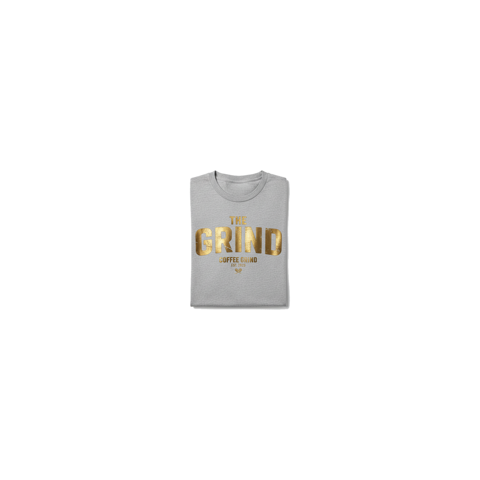 Grey The Grind Men's Graphic Tee - Coffee Grind approved mockup