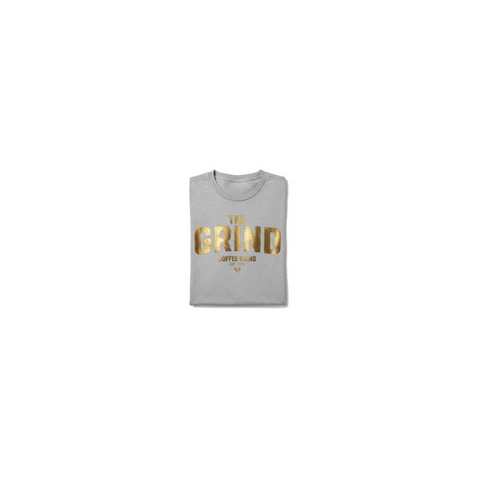 Grey The Grind Men's Graphic Tee - Coffee Grind approved mockup