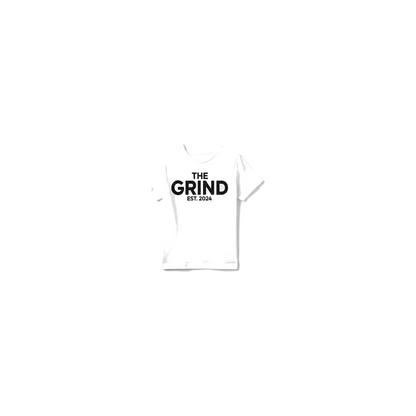 White The Grind Boys Graphic Tee - Coffee Grind approved mockup