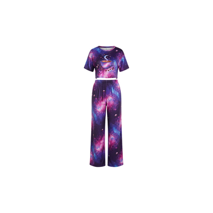 Purple Galaxy Coffee Two-Piece Lounge Set - Coffee Grind approved mockup