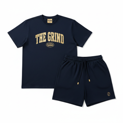 Navy Blue The Grind Men's Short Set