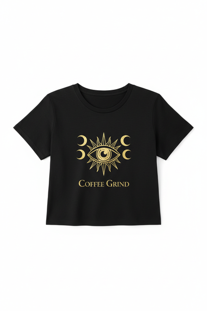 Black Gold Mystic Eye Coffee Crop Tee