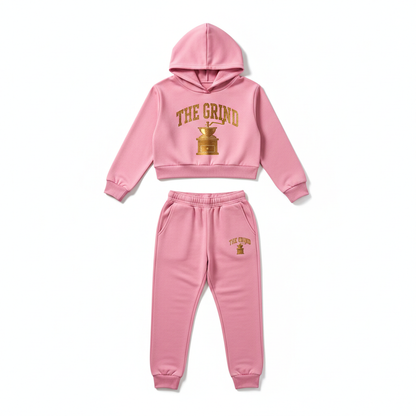 Pink The Grind Girls Jogger Set