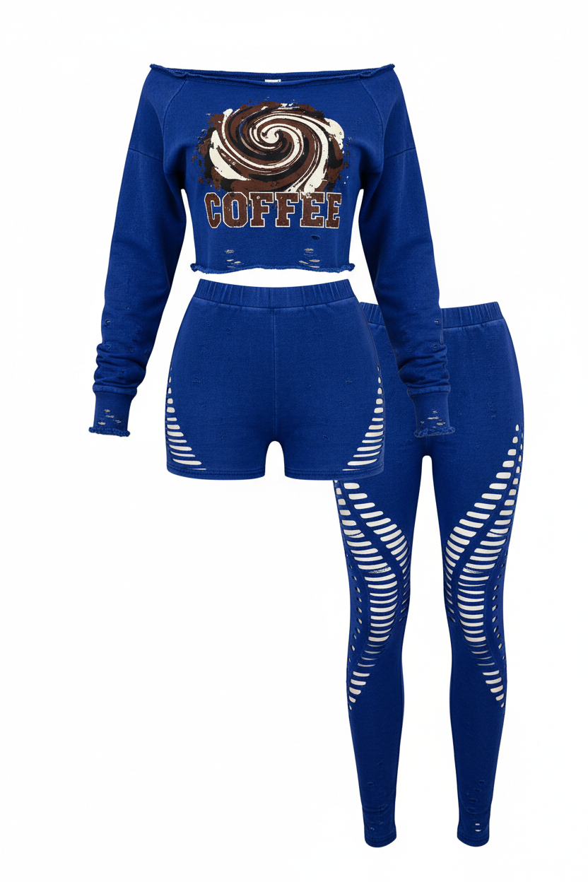 Royal Blue Coffee Grind Cutout Set