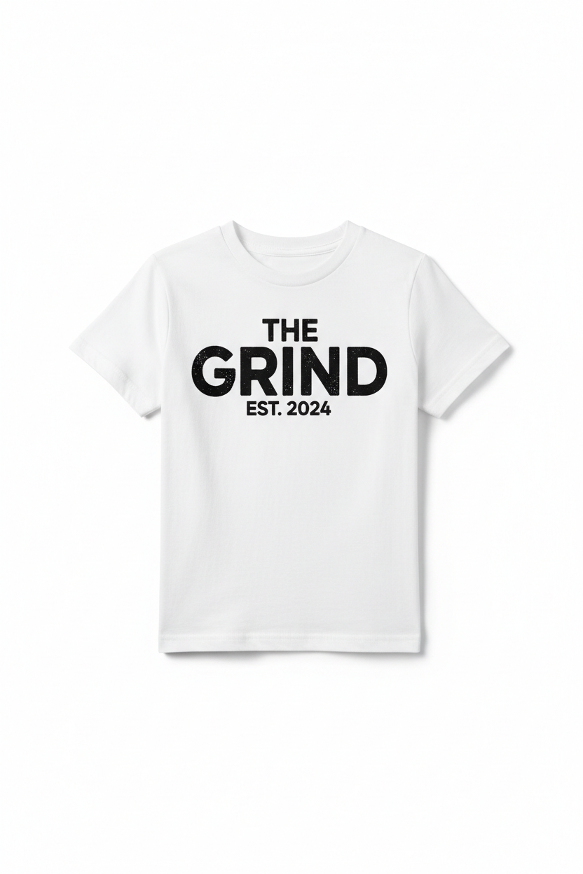White The Grind Boys Graphic Tee
