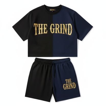 Black The Grind Men's Short Set