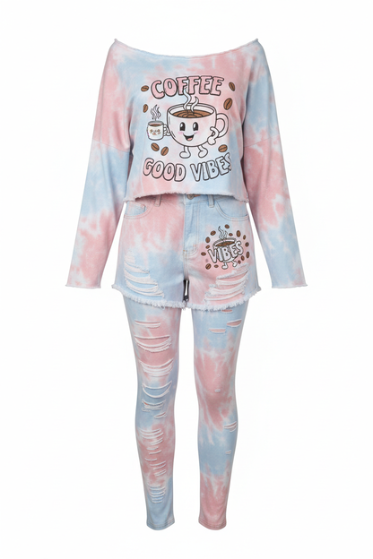 Pastel Tie-Dye Coffee Grind Set