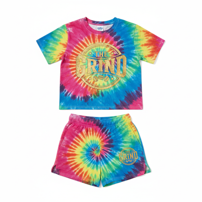 Tie-Dye The Grind Girls Short Set