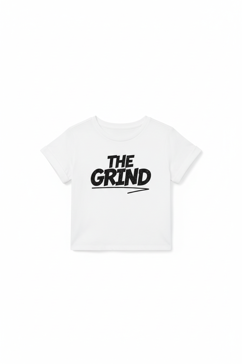 White The Grind Girls Graphic Tee