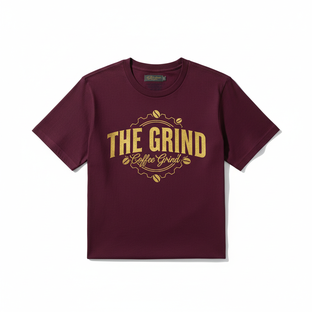 Burgundy The Grind Men's Graphic Tee